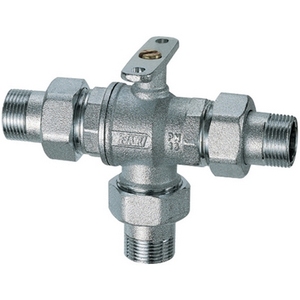 Valvola a 3 vie motorizzata con bypass a sfera da 3/4 pollici per componenti di scaldabagni - Product Image 1