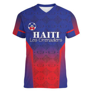 Maglietta da Calcio Haiti 2026 Koup Di Mond con Stampa Personalizzata, Nuovo Design, in Tessuto a Rete Traspirante, Maglia Sportiva per Tifosi di Calcio - Product Image 3