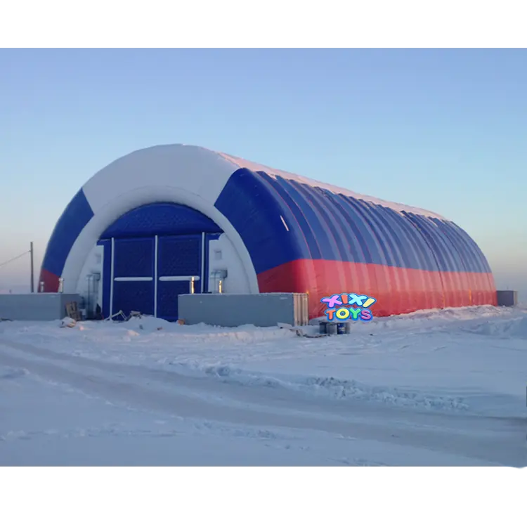 Hava koşullarına dayanıklı dev şişme Hangar çadırı, Hangar depo şişme