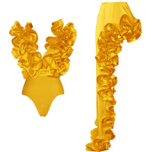 2025 rắn màu đỏ hoa một mảnh áo tắm sâu V Monokini tắt Vai bodysuit tắm phù hợp với phụ nữ sang trọng Đồ bơi sexy bơi phù hợp với - Product Image 6