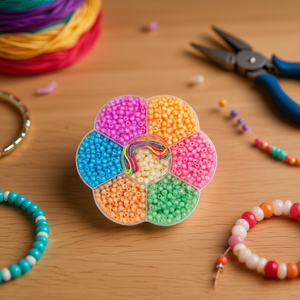 Set di perline ILAN 10x10cm, kit creativo colorato per la creazione di gioielli - Product Image 2