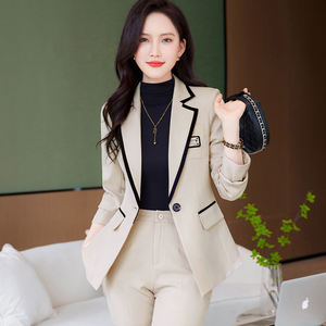 Giacca da donna professionale in poliestere per ufficio a maniche lunghe da donna pantaloni a due pezzi <span class=keywords><strong>taglie</strong></span> <span class=keywords><strong>forti</strong></span> abito da donna - Product Image 2