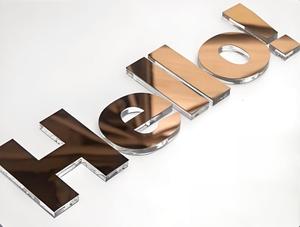 Lettere in Acrilico Cristallino Non Illuminate Multicolore con Garanzia di 1 Anno Prodotte in Cina - Product Image 3