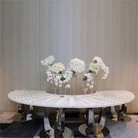 Nouveau design de luxe Table de mariage de forme S et ronde Tables et chaises de mariage pour salle d'hôtel pour événement