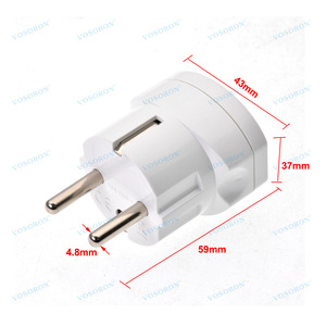 <span class=keywords><strong>Adaptateur</strong></span> de voyage Allemagne <span class=keywords><strong>France</strong></span> vers <span class=keywords><strong>Italie</strong></span> 10A/16A 250V Convertisseur de prise de courant pour <span class=keywords><strong>Italie</strong></span> Chili Prise électrique - Product Image 6