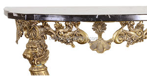 Table <span class=keywords><strong>Console</strong></span> avec tête de Lion en laiton <span class=keywords><strong>doré</strong></span>, Table pour Villa, de Style <span class=keywords><strong>Baroque</strong></span> français, pièces - Product Image 2