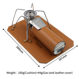 Housse de protection en cuir cousue à la main pour bouteille de gaz de camping, étui pour cartouche de gaz portable, support de bouteille de gaz pour barbecue - Product Image 6