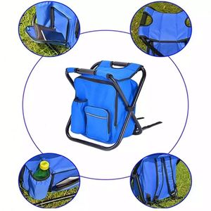 Sac à dos pliable avec siège intégré et glacière pour le camping et la pêche - Product Image 3