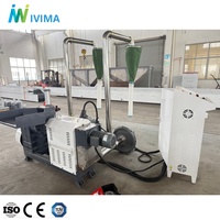 Machine de granulation de film compacte et peu encombrante, contrôlée par PLC, avec moteur de 55 kW et 380 V pour petites ateliers