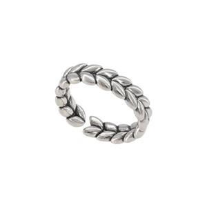 S925 Sterling Silver Vintage Wheat Index Finger <b>Ring</b> High-End Luxury Neutral Style Light <b>Opening</b> for Ear - Product Image 5