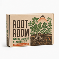 Boîtes d'expédition en carton ondulé réutilisables personnalisées avec laminage mat et impression offset pour kits de démarrage de jardinage intérieur