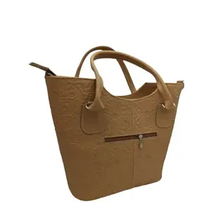 Bolso de Mano de Cuero Vacuno de Gran Capacidad Fana Wendy, Diseño de Bordado de Camello, Asa Doble, Bolso Casual para Mujer - Product Image 4
