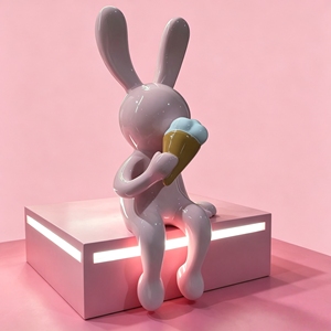 Cute Fiberglass Resin Sculpture Figurine Statue Balcony Courtyard Decoration - Product Image 5