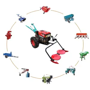 Landbouwmachines Handlopende Tractor Farm Walking Tractor Handel 6pk Diesel Looptractoren Kubota Tweewielige Mini Boerderij