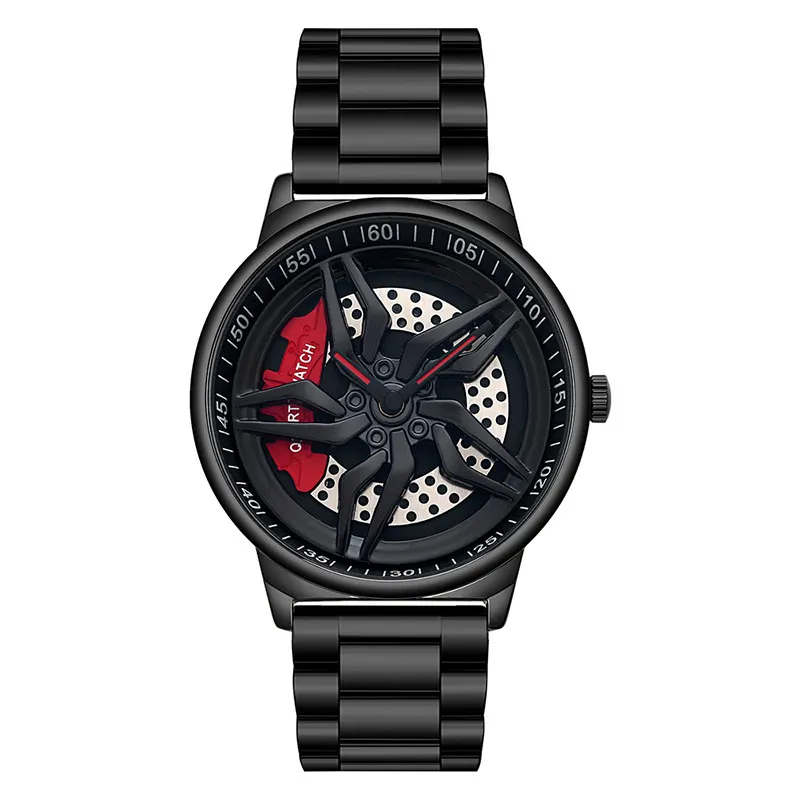 2021 orologi sportivi da uomo al quarzo impermeabili unici con cerchione per auto crea il tuo orologio