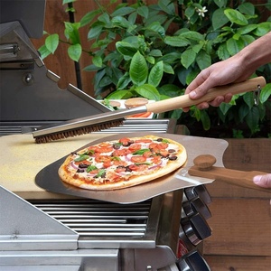 Manche en bois détachable résistant à la chaleur <span class=keywords><strong>four</strong></span> à <span class=keywords><strong>pizza</strong></span> pierre brosse grattoir accessoire pour <span class=keywords><strong>pizza</strong></span> cuisson et nettoyage outils à <span class=keywords><strong>pizza</strong></span> - Product Image 2