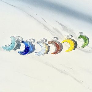Creative Handmade Glazed Moon Pendant Personalized Fashion Jewelry Ornaments Diy Accessories Gift High-end <b>Light</b> Luxury - Product Image 3