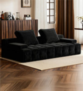 Ideas de Negocios para el Hogar, Mercado Mayorista de Yiwu, Diseño Minimalista, Sofá Inflable Cuadrado Tapizado de Tres Plazas, Muebles de Salón - Product Image 6