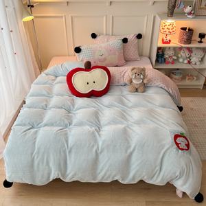 Ensemble de literie pour lit king-size en coton de dessin animé de haute qualité sur mesure en gros - Housse de couette en fibre de lait douce, drap et taie d'oreiller - Product Image 5