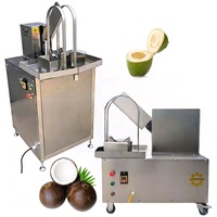 Machine automatique de découpe de noix de coco verte avec coupe-demi-noix de coco, machine de découpe de noix de coco fraîche à prix abordable