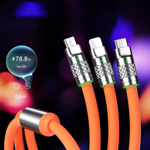 Gran oferta 3 en 1 retráctil de carga rápida de 1,2 m y 2m tipo C Cable de cobre puro para ordenador iOS Compatible con iPhone para Samsung Andr - Product Image 2