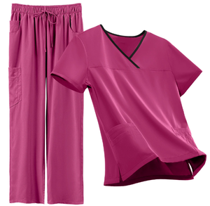 Conjunto de exfoliación de enfermera profesional, uniforme médico lavable transpirable de secado rápido Unisex para clínica y salón - Product Image 4