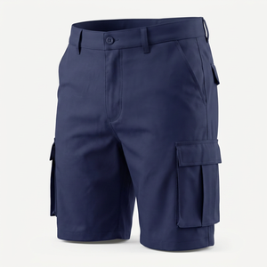 Pantalones Cortos Cargo para Hombre, 100% Algodón, de Secado Rápido, con Dos Bolsillos Laterales, un Bolsillo Trasero, Dobladillo Cosido, Cierre de Cremallera y Botón - Product Image 1