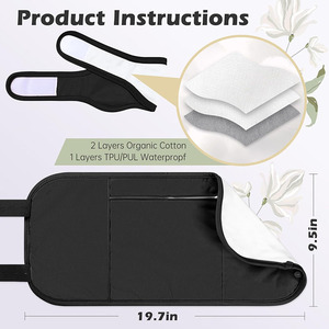 Castor Oil Pack Waist Wrap for Liver Detox Reusable Castor Oil <b>Compress</b> Highly Absorbent Anti Oil Leak Castor Oil Neck Wrap - Product Image 3