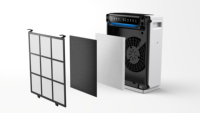 Purificateur d'air intelligent pour bureau, haute performance, avec contrôle par application WiFi, pour une grande surface de 400 pieds carrés