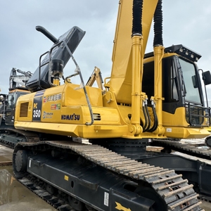 Excavatrice sur chenilles hydraulique Komatsu PC350 d'occasion, équipement de terrassement lourd pour travaux de construction, à vendre - Product Image 3