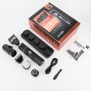 New resuxi LK-888 người đàn ông chải chuốt Kit IPX6 cơ thể tóc <span class=keywords><strong>Clipper</strong></span> 5 trong 1 râu có thể thay thế sạc cơ sở 8500rpm chính xác lưỡi thép - Product Image 6