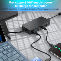 Hub USB 3.0 à 12 ports, répartiteur USB 4 ports, station d'accueil universelle pour ordinateur portable VGA, réplicateur Type C pour Surface Pro 3 4 5 6 7 X