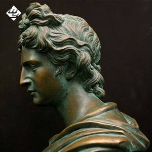 抽象芸術装飾公園特注金属等身大美しい大型屋外半身像のアポロブロンズ彫刻 - Product Image 2