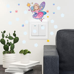 Autocollant décoratif lumineux fluorescent de dessin animé personnalisé, autocollant magique d'étoile d'elfe auto-adhésif, autocollants lumineux pour <span class=keywords><strong>chambre</strong></span> à coucher, salon - Product Image 4