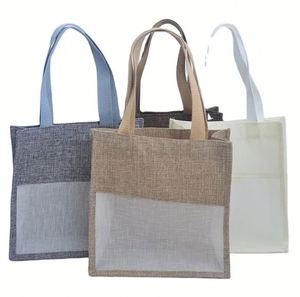 Sac de shopping en toile de jute écologique de haute qualité, réutilisable, 100% naturel, sac en jute de Noël promotionnel - Product Image 2