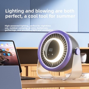 Ventilateur de circulation intelligent de bureau modèle 2026, contrôlé par application, 100 réglages de vitesse, fonctionnement silencieux, rechargeable par USB, batterie au lithium intégrée - Product Image 2