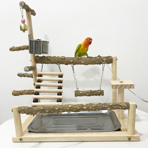 Verkoop Houten Vogel Speeltuin Vogel Staat Voor Papegaaien Parkiet Speeltuin Vogel Spelen Stand Papegaai Stand Valkparkiet Speeltuin - Product Image 6