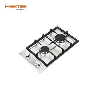 Household Stainless Steel 2-Burner Gas Metal Knob Ignition Class Energy for Cooking - Product Image 3