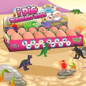 Juguete educativo para niños, mini Kit de excavación surtido, juego de excavación, juguete de dinosaurio, huevo de dinosaurio, paquete de 12