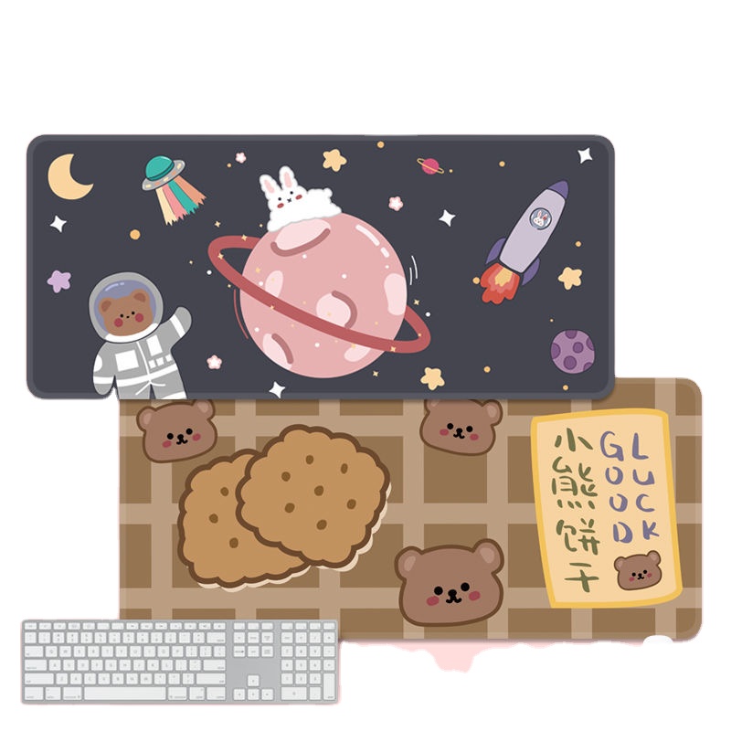 Cute Mouse Pad Super Creative INS Tide Large Game Computer Keyboard Office Long Table Mat Kawaii Desk for Teen Girls for Bedroom