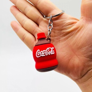 Sáng Tạo mô phỏng cho Coke chai Carabiner Keychain PVC keo uống chai soda <span class=keywords><strong>Sprite</strong></span> Fanta Mặt dây chuyền vật liệu cao su - Product Image 2