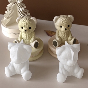 Nuove Idee Fai da Te Eco-Friendly Aromaterapia <span class=keywords><strong>Orsetto</strong></span> Volpe Seduta Lupo Animale Succulente Fiore Candela Stampo in Silicone Strumenti per Torte - Product Image 4