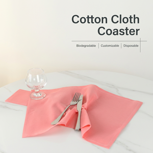 Napperons et serviettes en tissu de coton rose imprimé, écologiques, durables, modernes et jetables, pour la maison et l'avion - Product Image 4