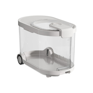 Conteneur à riz extra large 9L/10L, qualité alimentaire, anti-humidité, seau de rangement à roulettes pour le stockage des céréales dans la cuisine - Product Image 1