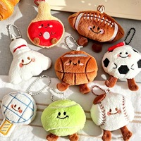 Mini sac à dos de football décoratif - Petit cadeau sur le thème du sport - Porte-clés en peluche de dessin animé