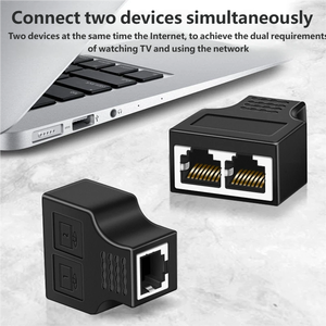 Сетевой разветвитель RJ45 (<span class=keywords><strong>1</strong></span> на <span class=keywords><strong>2</strong></span>), Y-образный адаптер для IPTV и широкополосного интернета - Product Image 3