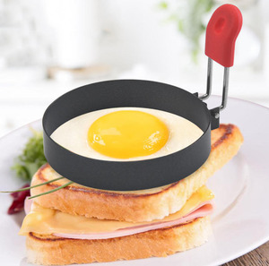 Outils de cuisine très vendus, moules à œufs en acier inoxydable antiadhésifs en forme de cercle pour des œufs frits parfaits, 2 couleurs disponibles - Product Image 2