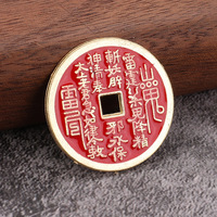 Porte-clés Feng Shui chinois en gros, pendentif pièce de monnaie ancienne en laiton, breloque de sac taoïste, cadeau, vente en gros, approvisionnement direct usine