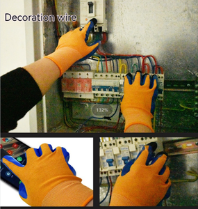 Gants de travail de sécurité à écran tactile ultra-minces 400V pour électriciens Gants isolés dédiés à basse tension enduits de latex et de PU - Product Image 6