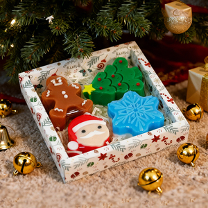 OEM Factory Professional Custom Christmas-style Handmade Transparent Bar <b>Soap</b> Set Essential Oil Aromatherapy-Christmas Gift - Product Image 1